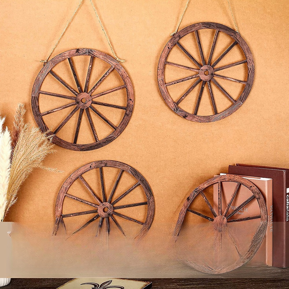 3 SZT. DREWNIANE KOŁA WISZĄCE DREWNIANE KOŁA Marka bez marki