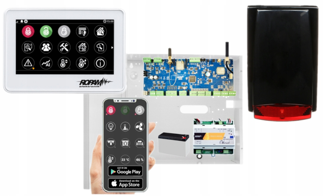 Ropam NeoLTE-IP-64 Zestaw Alarmowy Wifi App Syrena