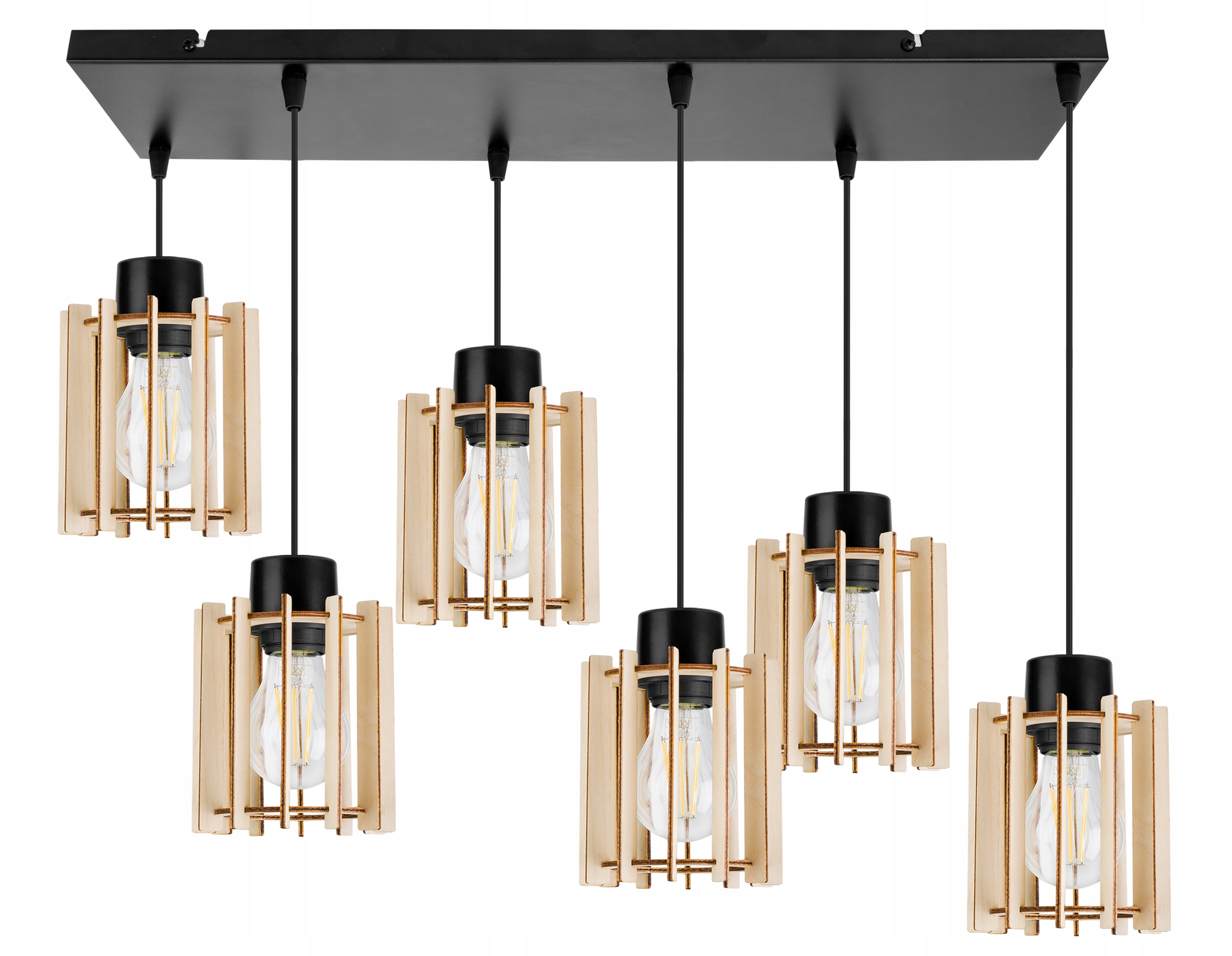 Závěsná Lampa Stropní Lustr Dřevěná, Moderní, Boho, Do Jídelny