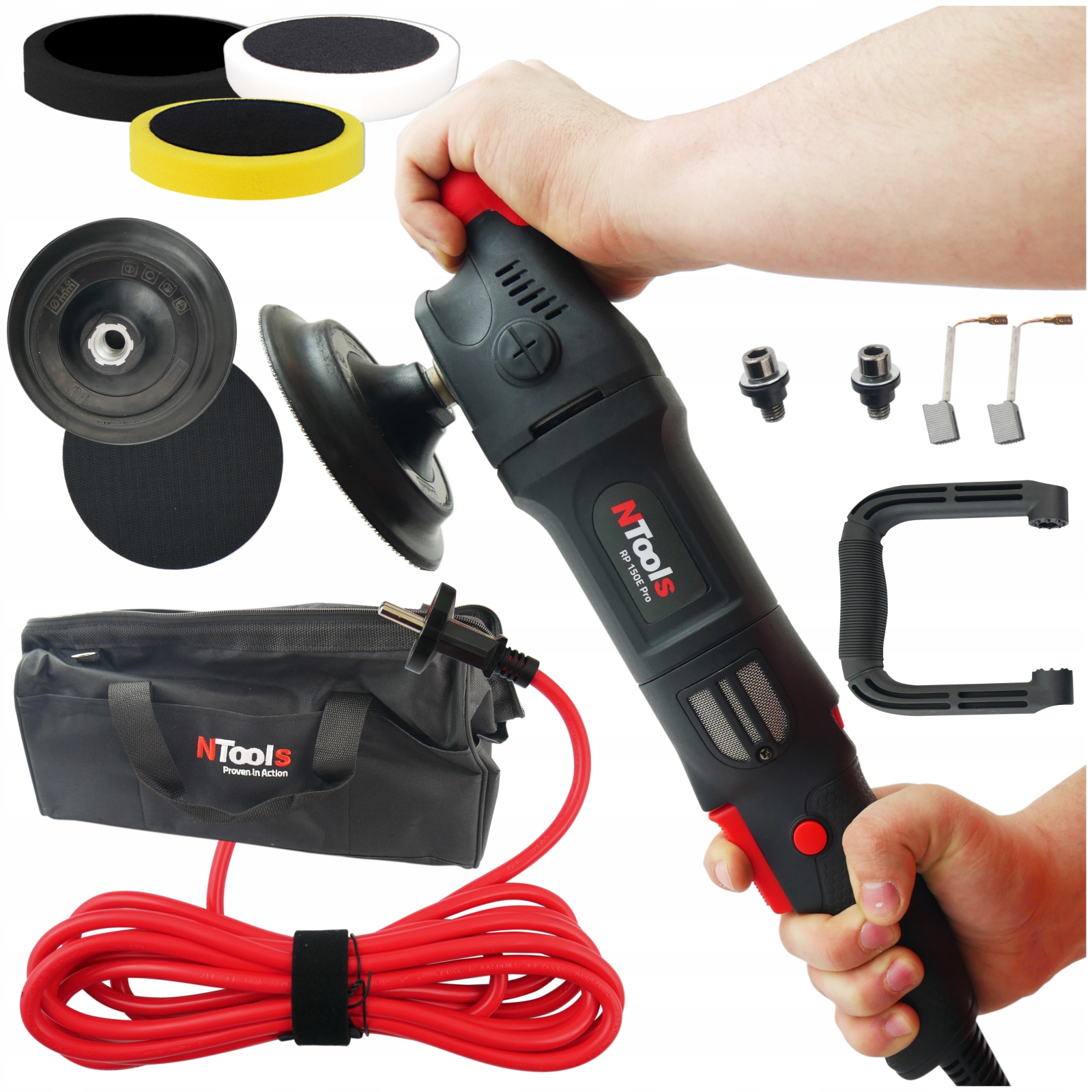 Elektrická automobilová do auta RP150E Pro NTools 800-3300 Rpm 3 Houbičky