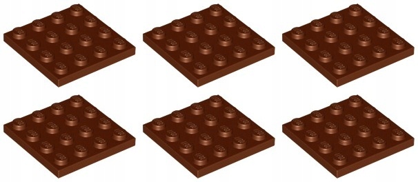 

Lego 3031 Płytka 4x4 brązowa (12g) 6 szt.