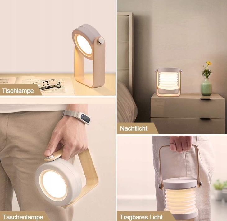 TeSecu Lampka nocna dotykowa LED ładowalna 1200 mAh Kolekcja TCX6C