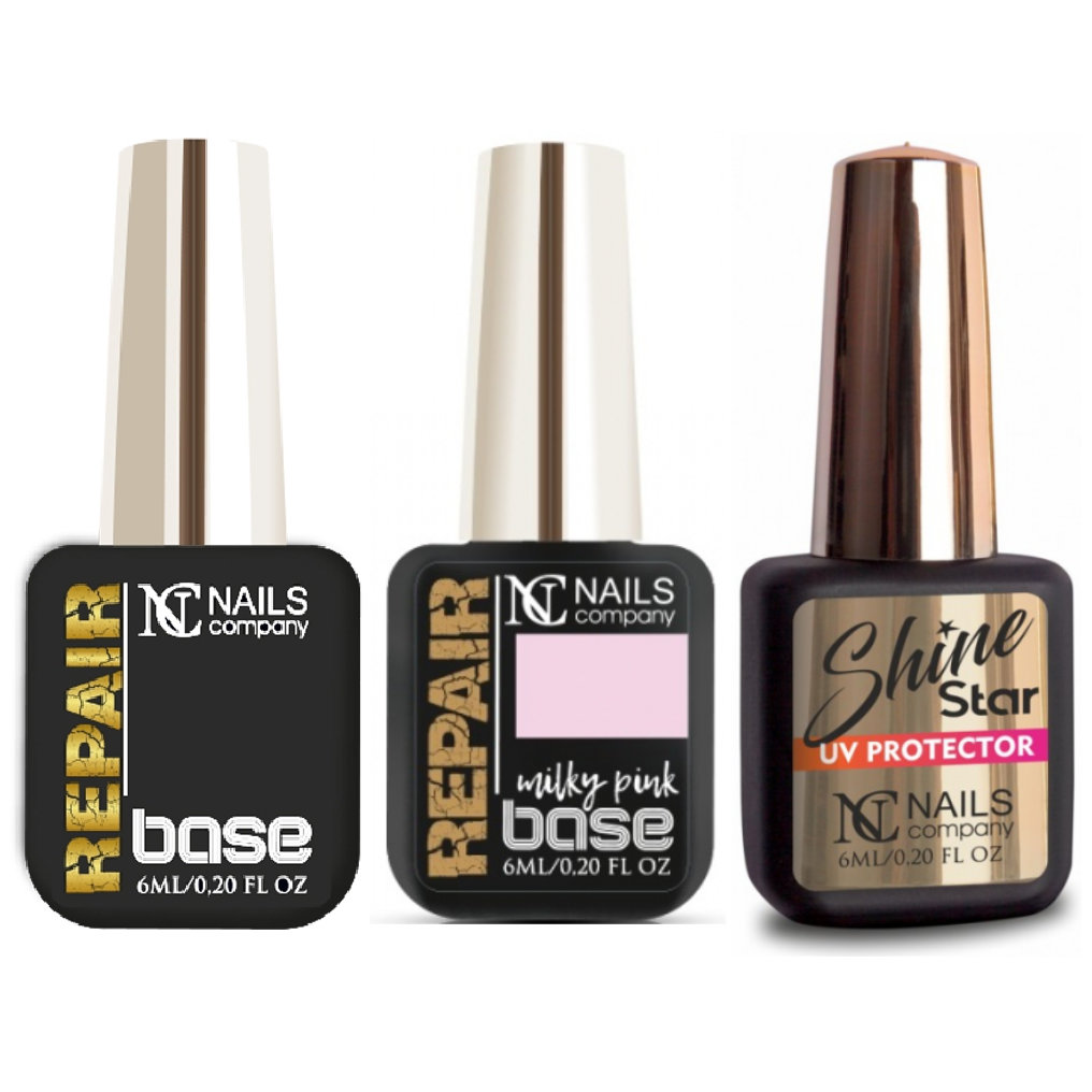 

Nc top shine star repair base milky pink i clear