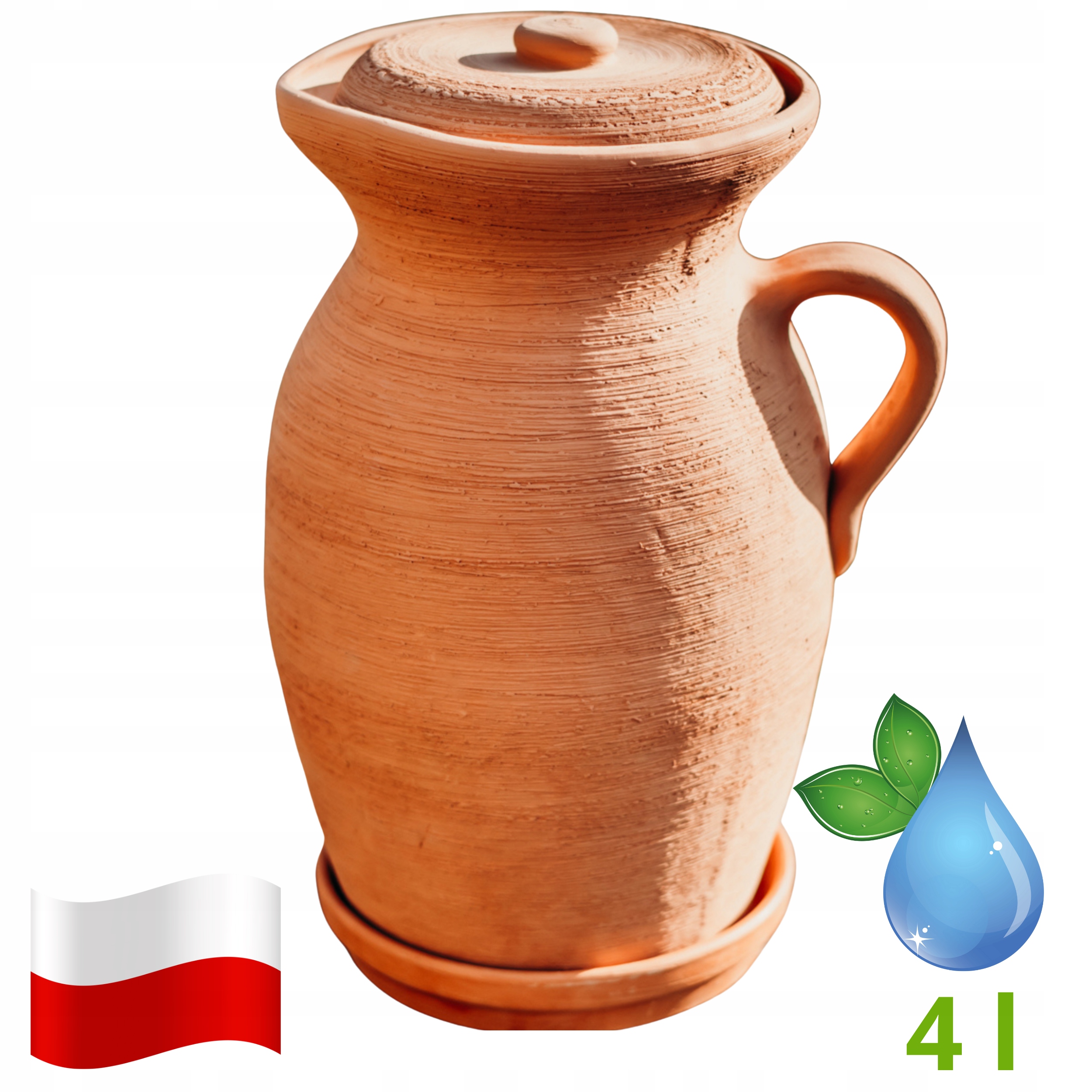 Hliněný džbán na vodu 4 l Filtr bez plastu Výzkum Atest