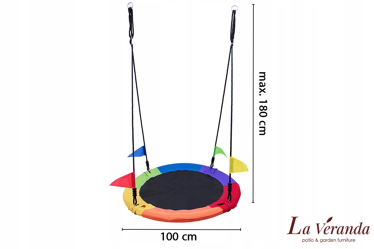 HUŚTAWKA BOCIANIE GNIAZDO 160kg OGRODOWA 100cm XL bujak prezent dla dziecka Producent La Veranda