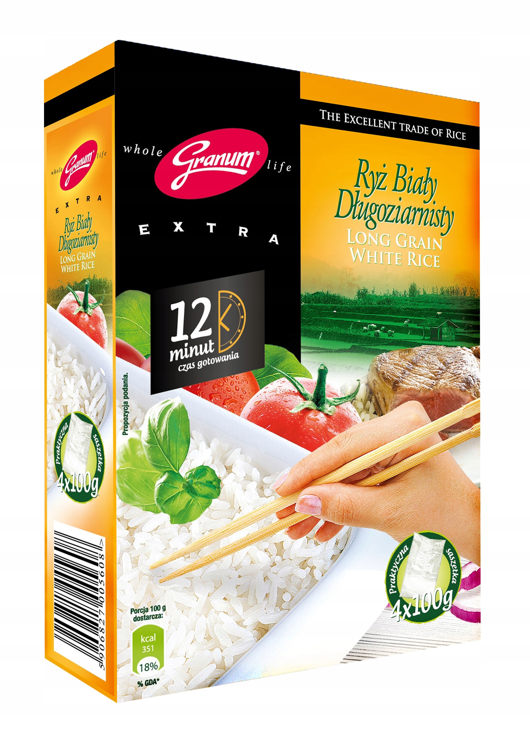 13x Melvit Granum Rýže bílá dlouhozrnná 4x100 g