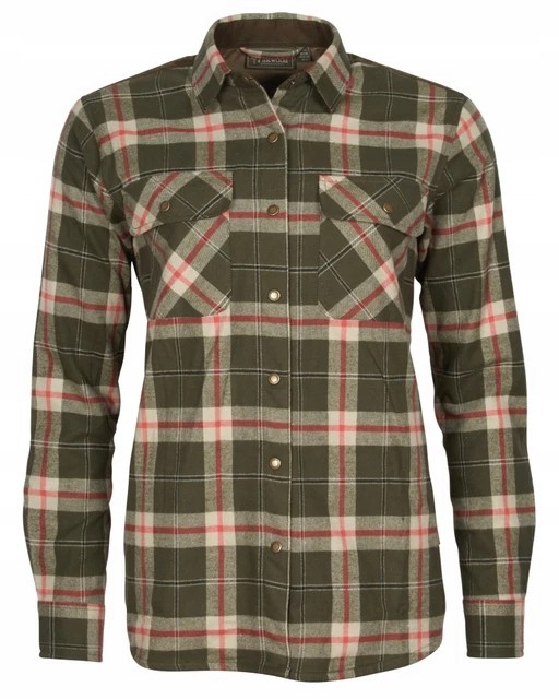 Damska koszula myśliwska Pinewood Douglas 3429 Dark Green/Red M