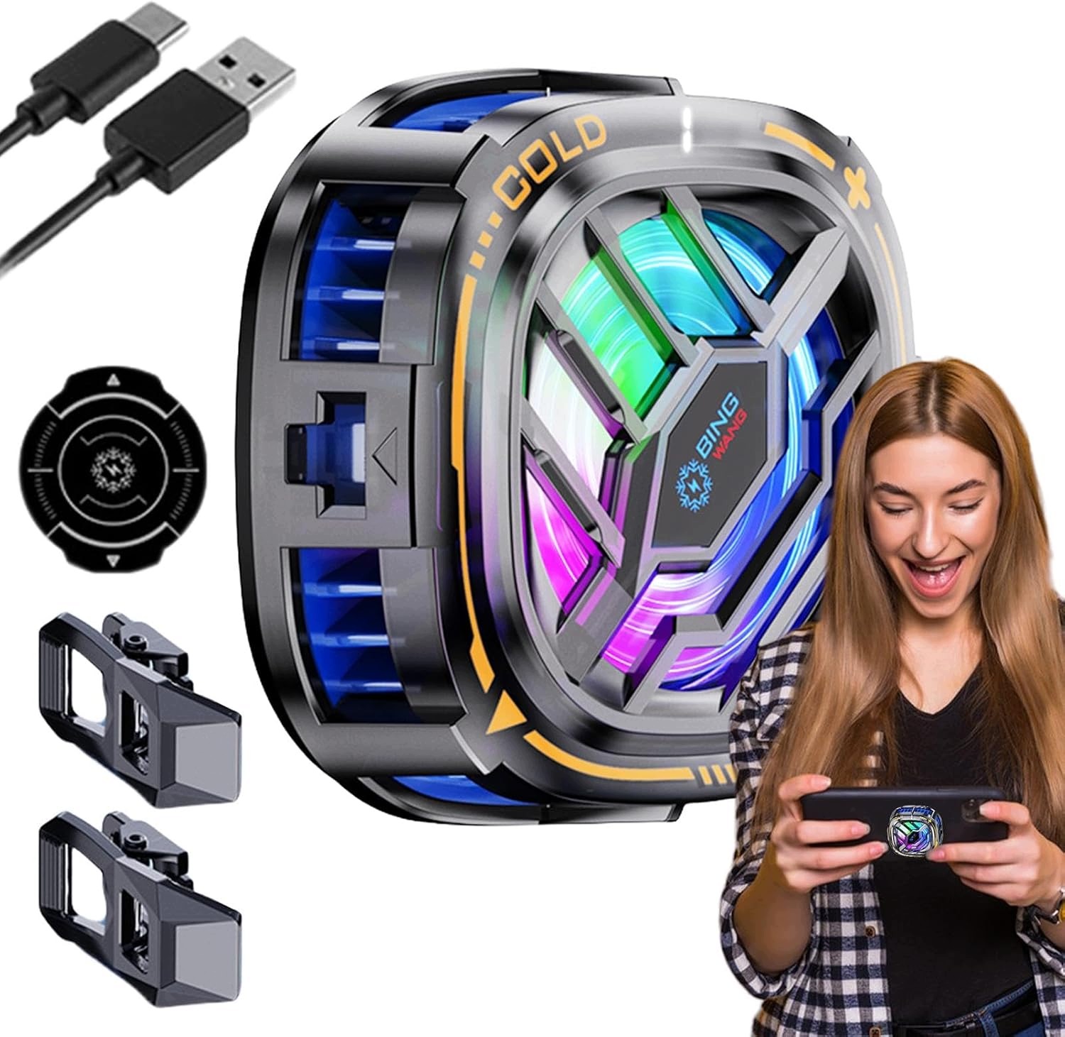 Ventilátor Magnetický chladič telefonu pro chytré telefony Chladící
