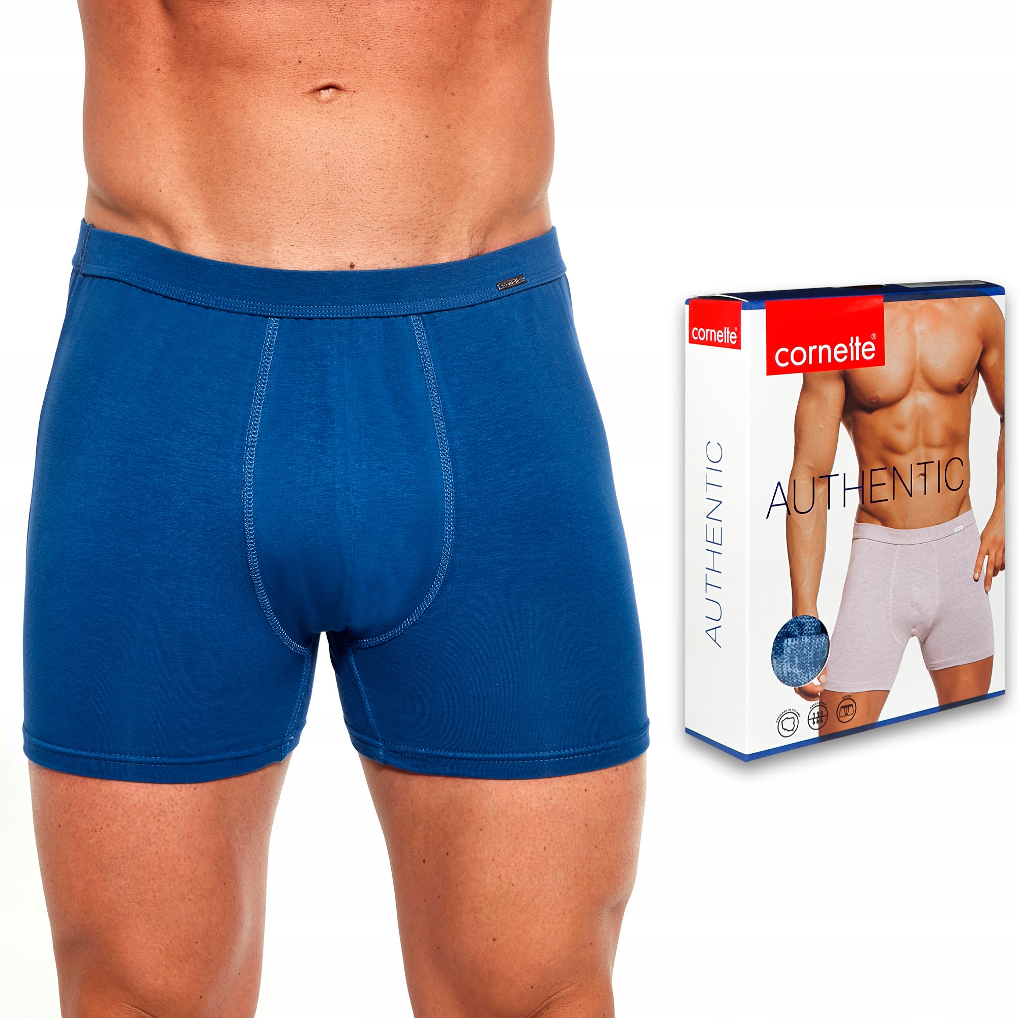 

Cornette Authentic bokserki męskie cobalt - L
