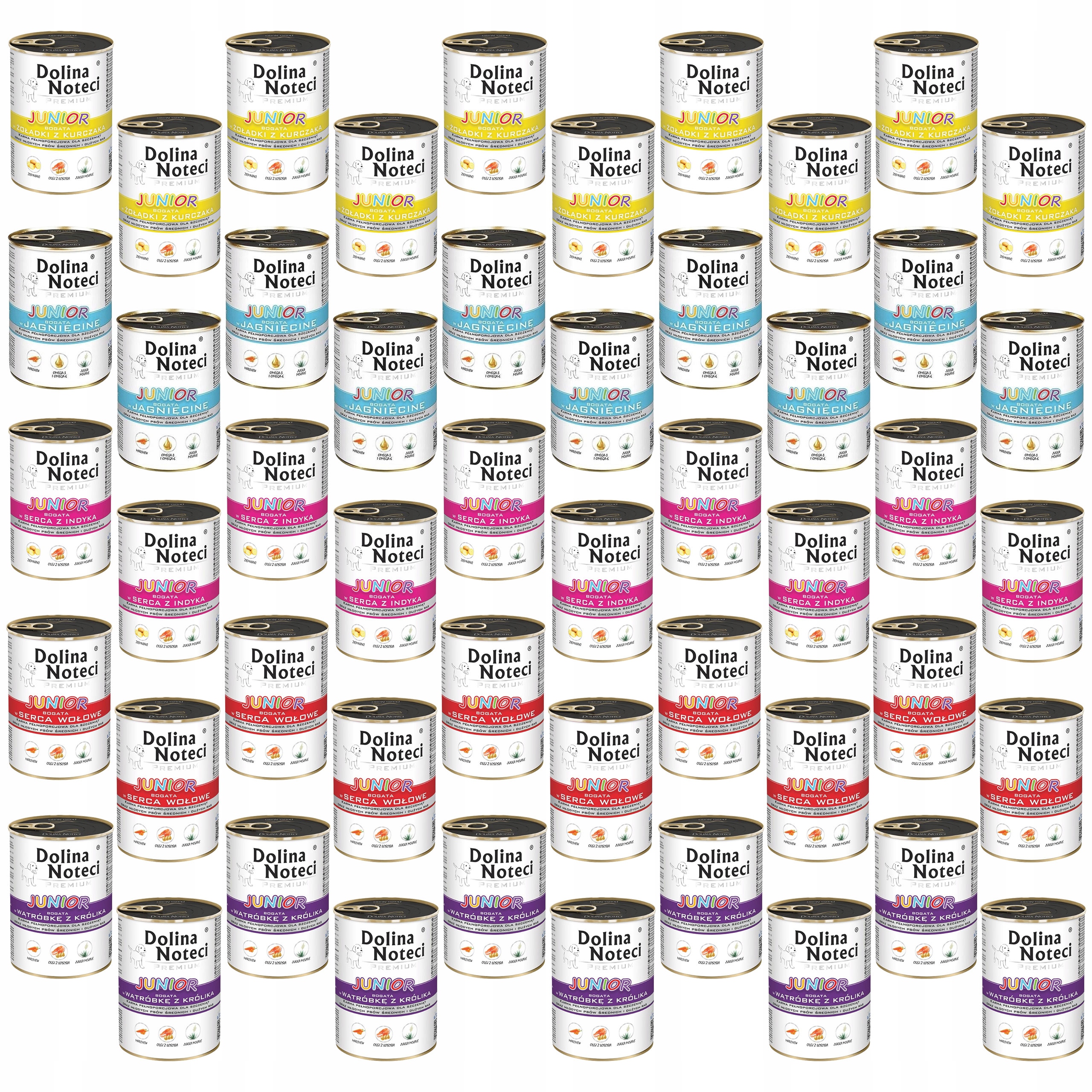 Dolina Noteci Junior Krmivo mokré pro štěňata mix chutí 50 x 400 g