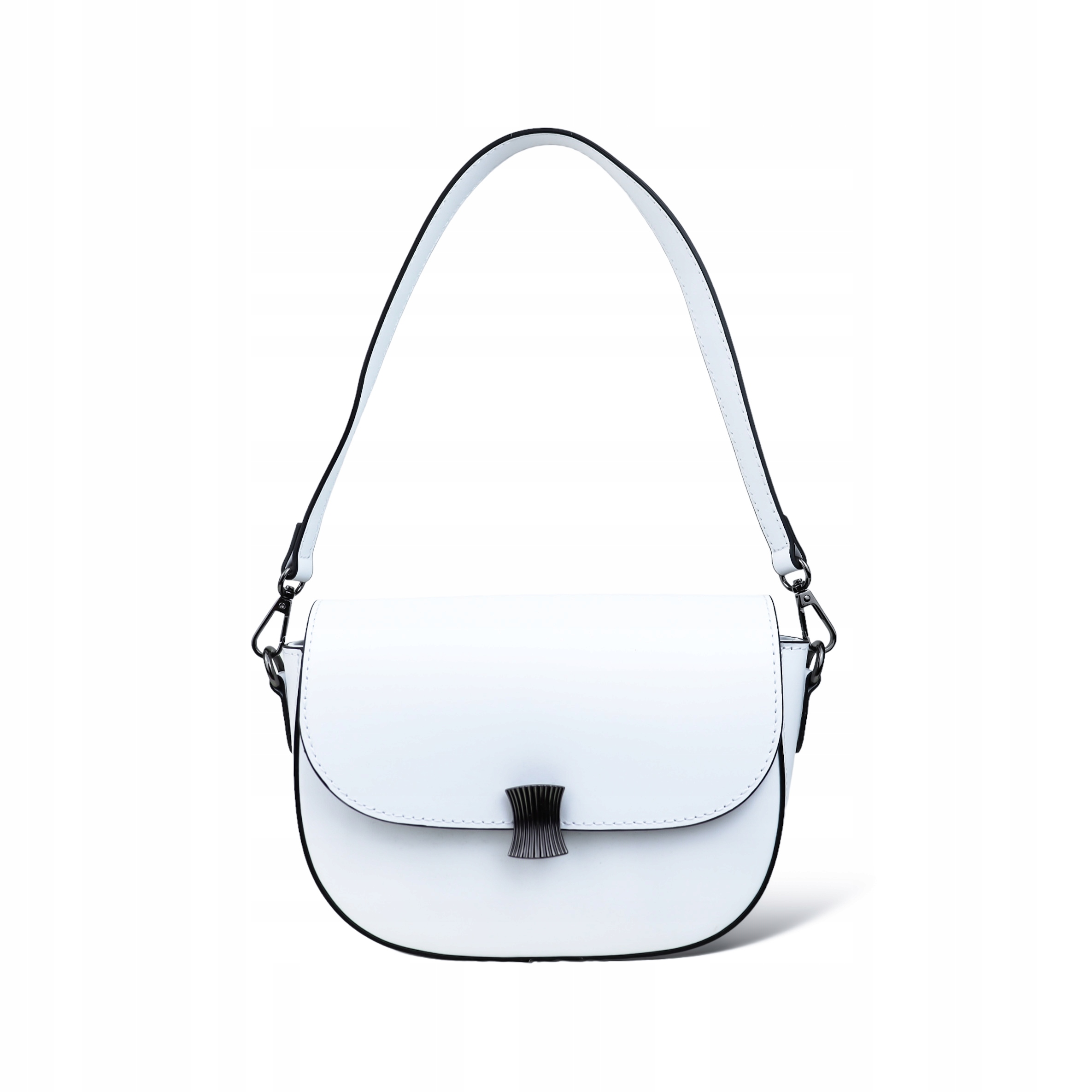 Dámská kabelka z přírodní kůže Shell Bílá