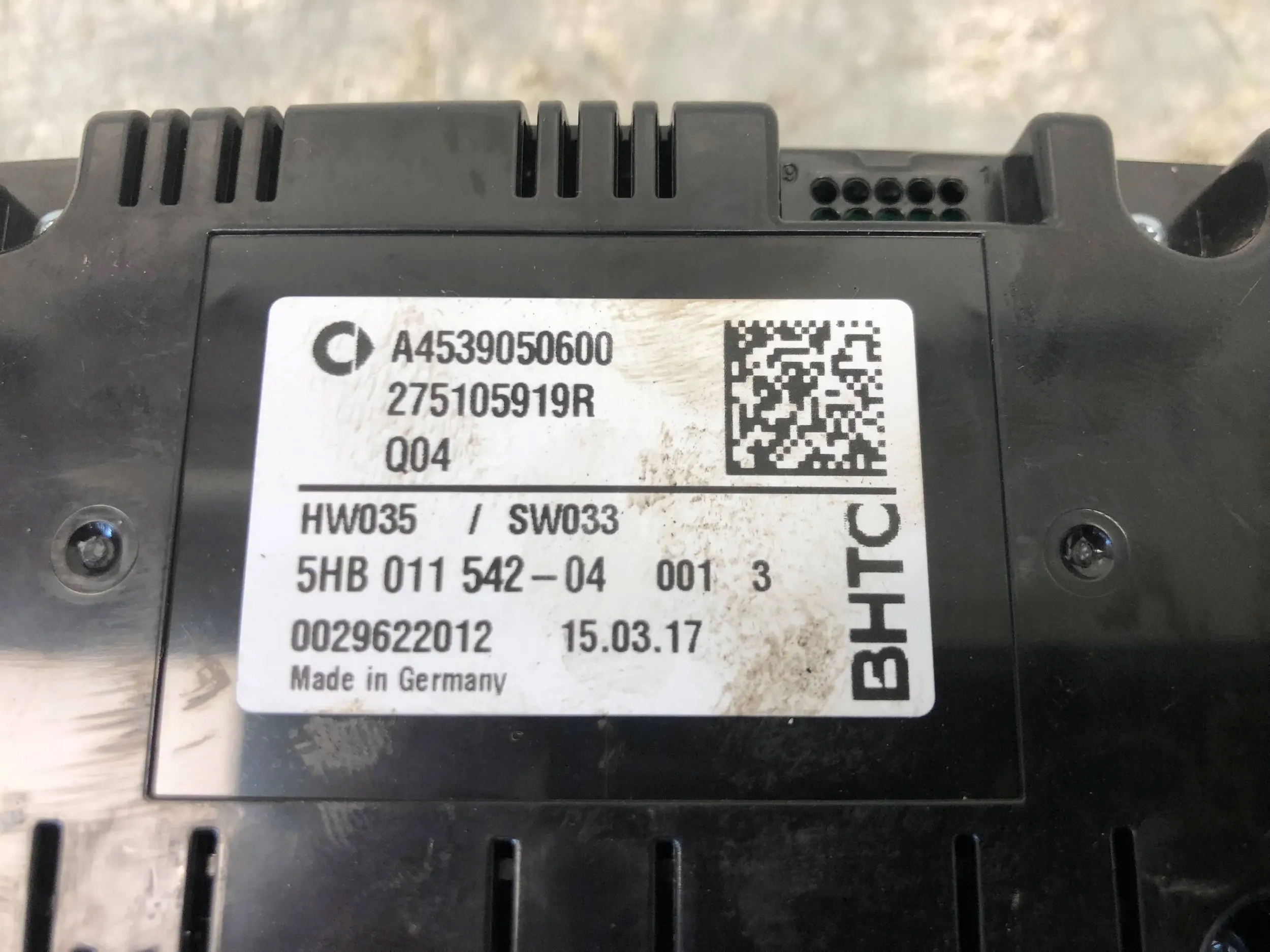 Unite commande clima SMART 453 A4539050600
