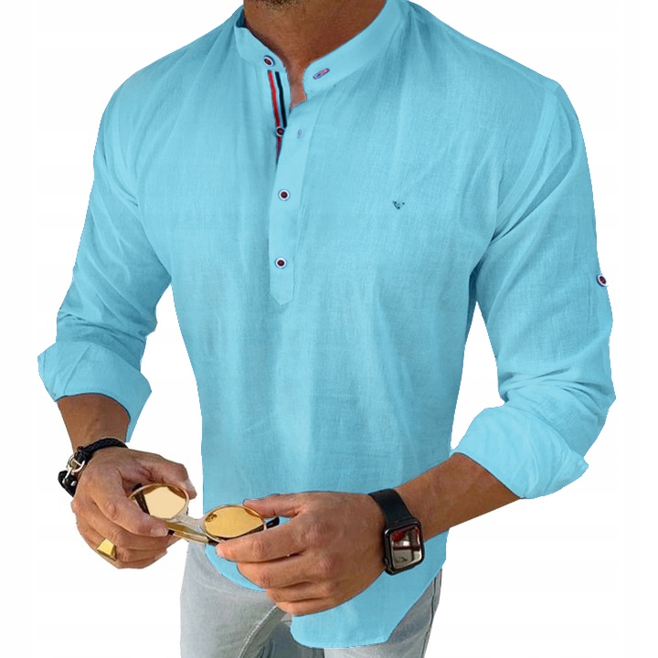 Pánská každodenní košile Lněná Len Stojka Barvy