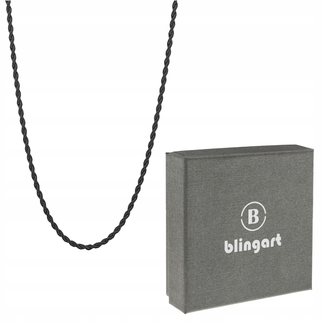 

Łańcuszek Stalowy 316L splot Cord 60cm czarny
