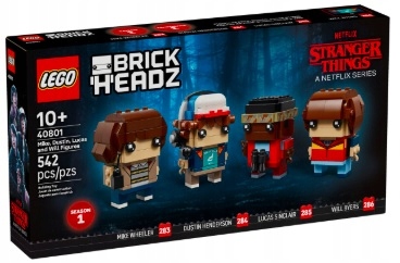 Lego 40801 Stranger Things BrickHeadz sada Dustin Mike Will Lucas Novinka