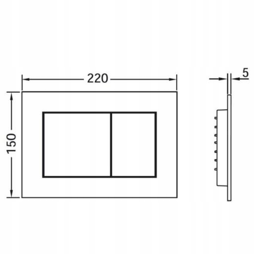 Tece Now przycisk spłukujący do WC chrom matowy Linia Now