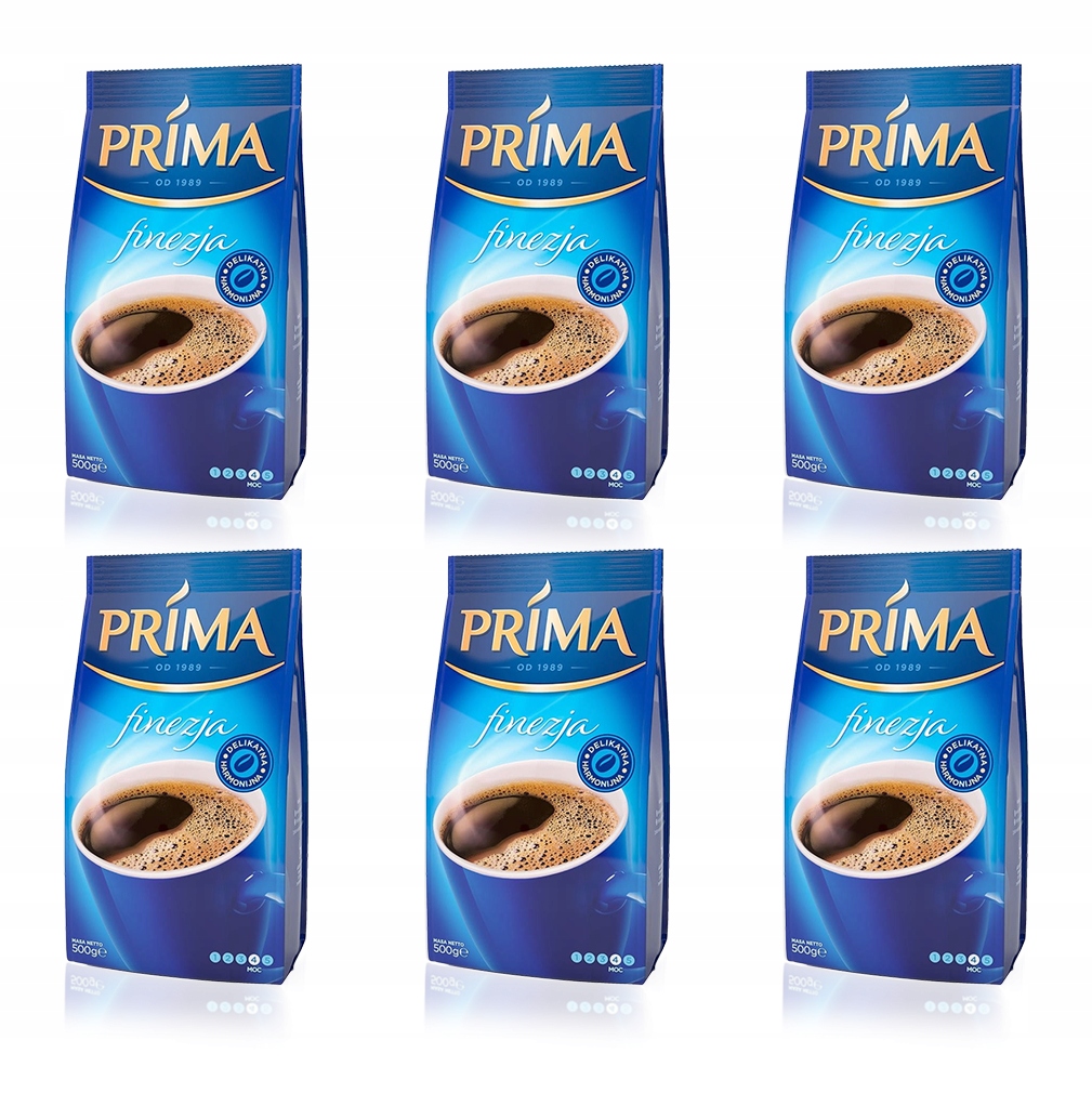 Levně Aromatická Mletá Káva Prima Finezja 500 g x 6 ks