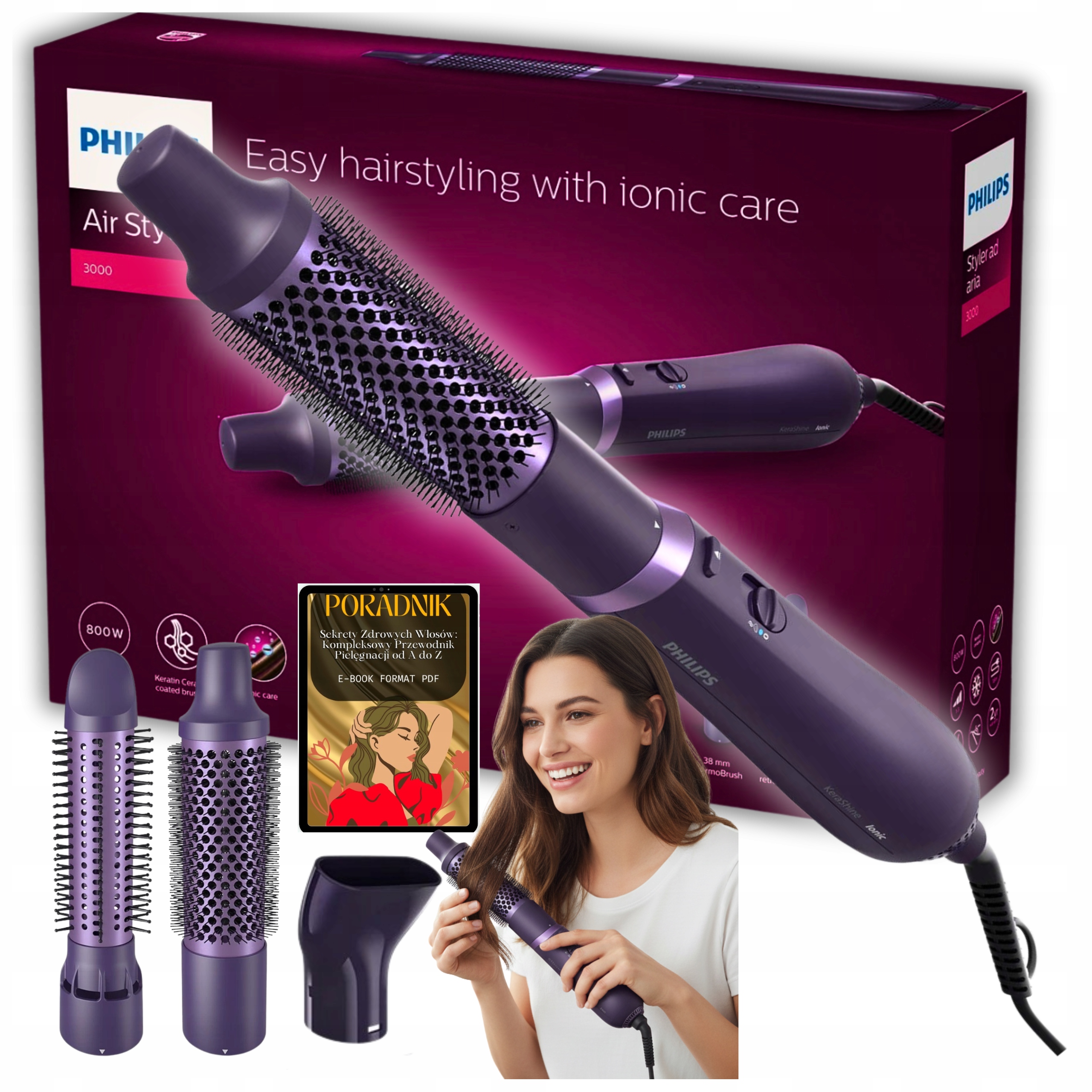 Lokówko Suszarka Do Włosów Philips Ceramiczna Z Jonizacją Suszarka Solidna