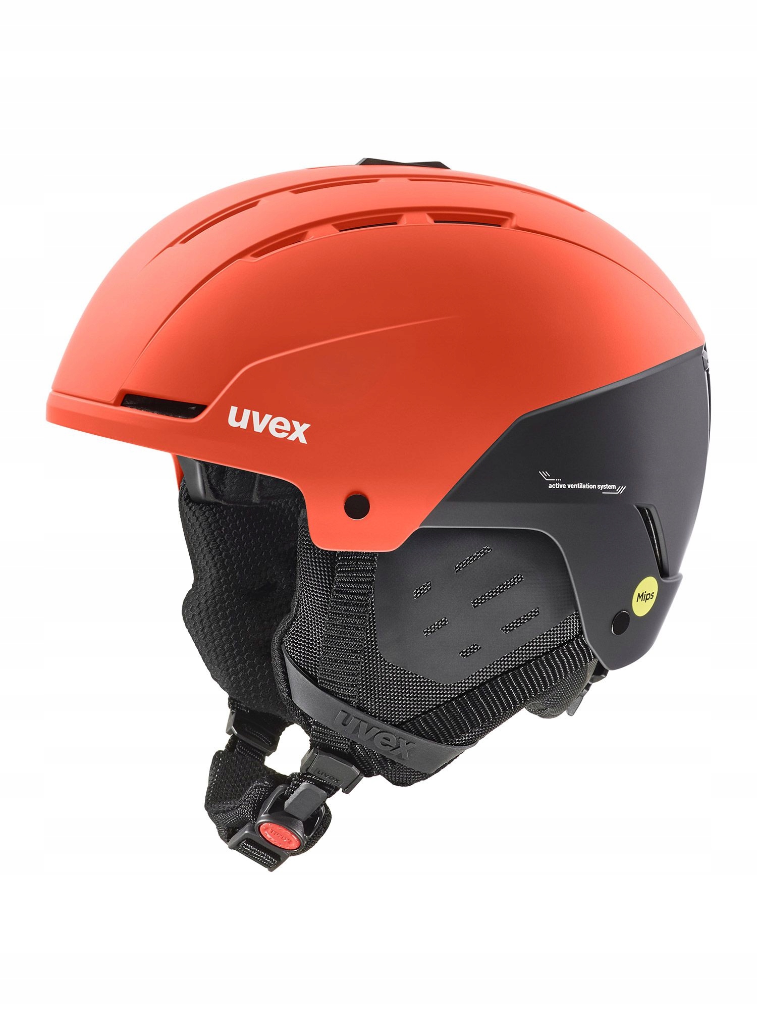 Lyžařská přilba Uvex Stance Mips fierce red/black matt 51-55 cm