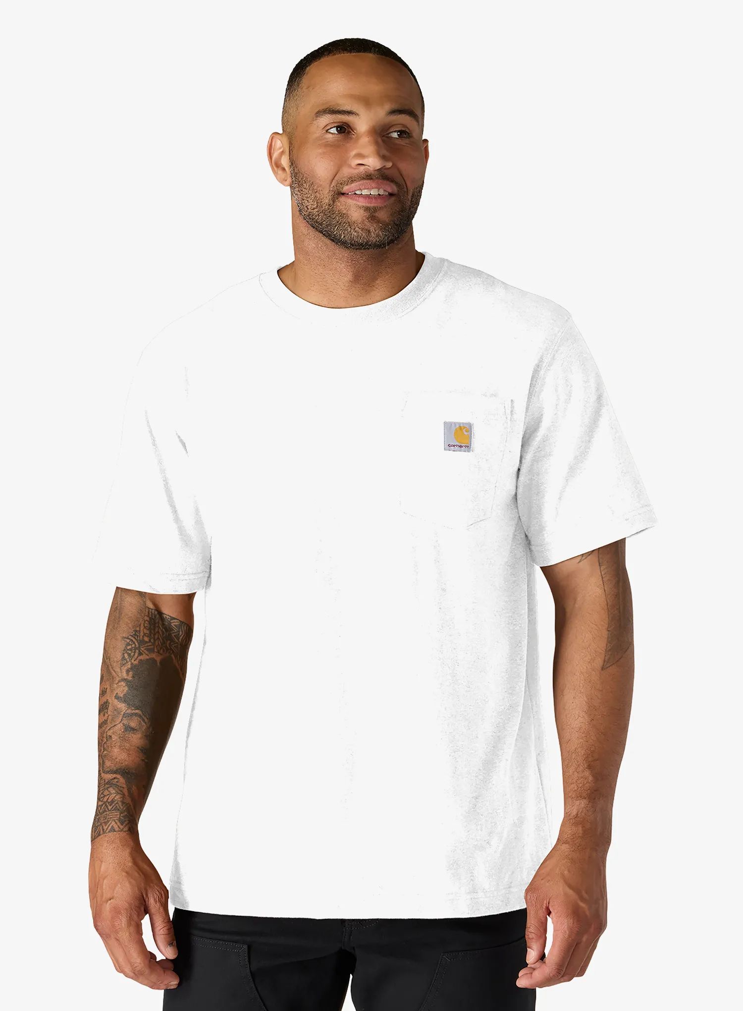Tričko bavlněné Carhartt Dearborn Relaxed Pocket T-Shirt bílá XL