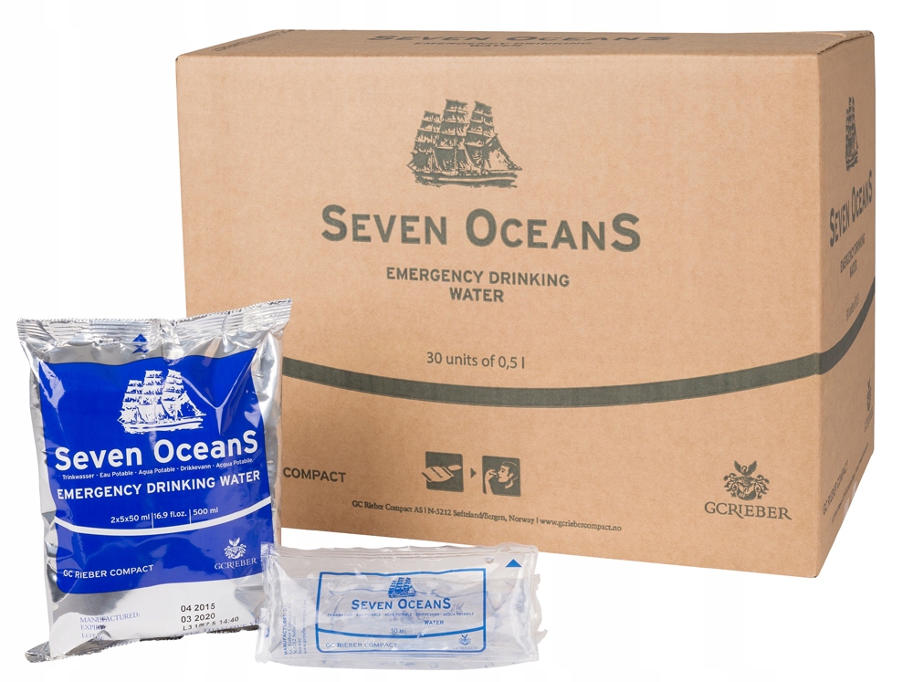

30 x Woda Seven Oceans Emergency Water 500 ml