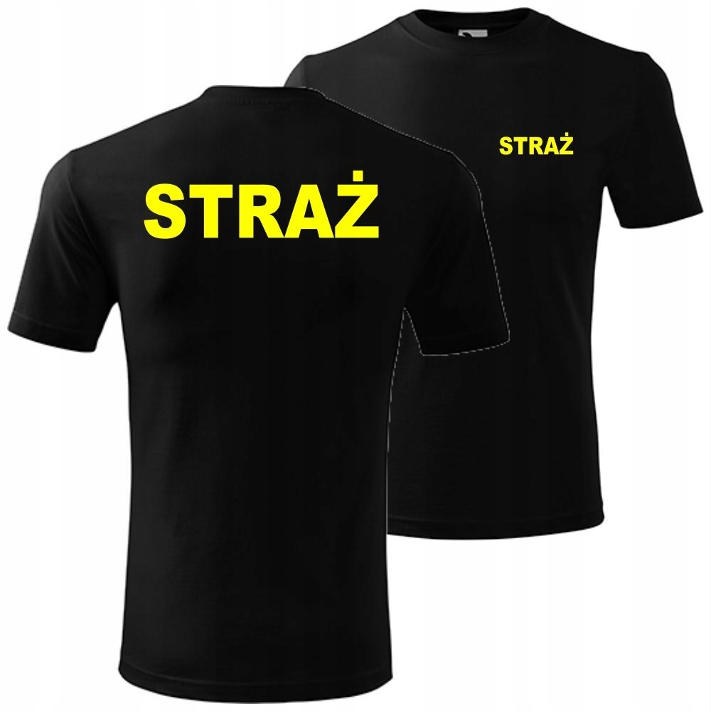 

Koszulka Z Nadrukiem Przód Tył Straż T-shirt