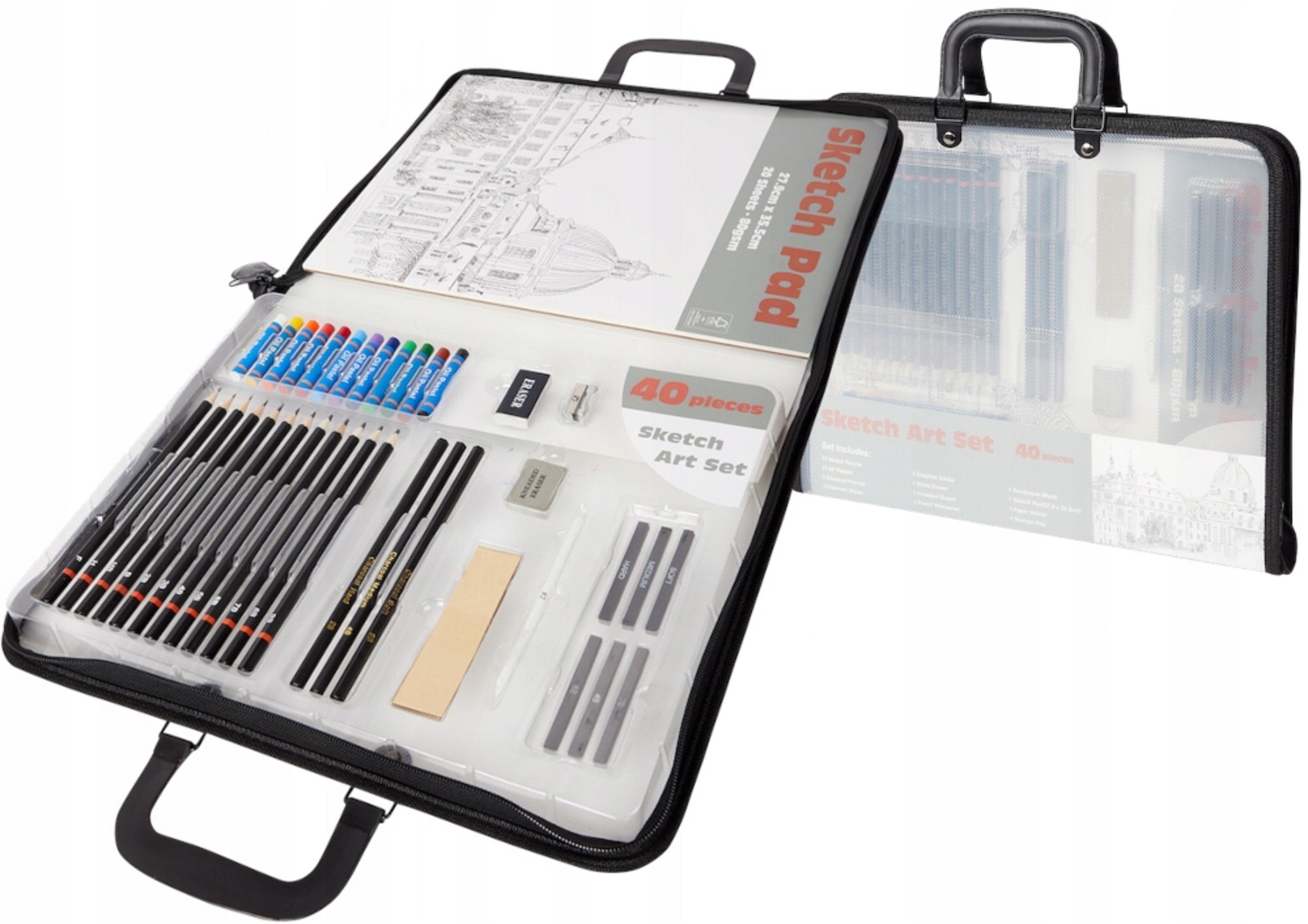 Zestaw do szkicowania rysunku w torbie 40 części