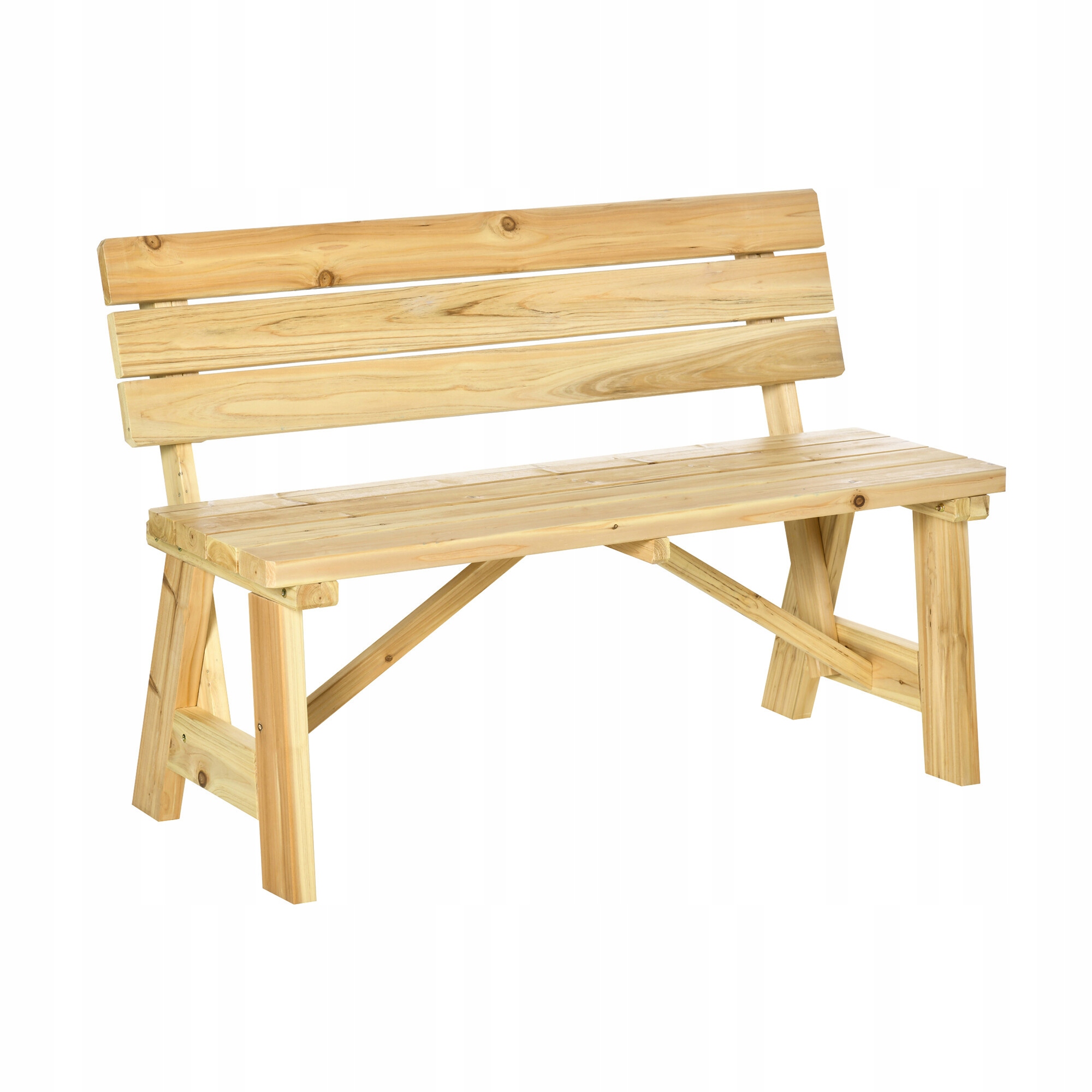 Aga Drevená záhradná lavica 116x56x80 cm Prírodná