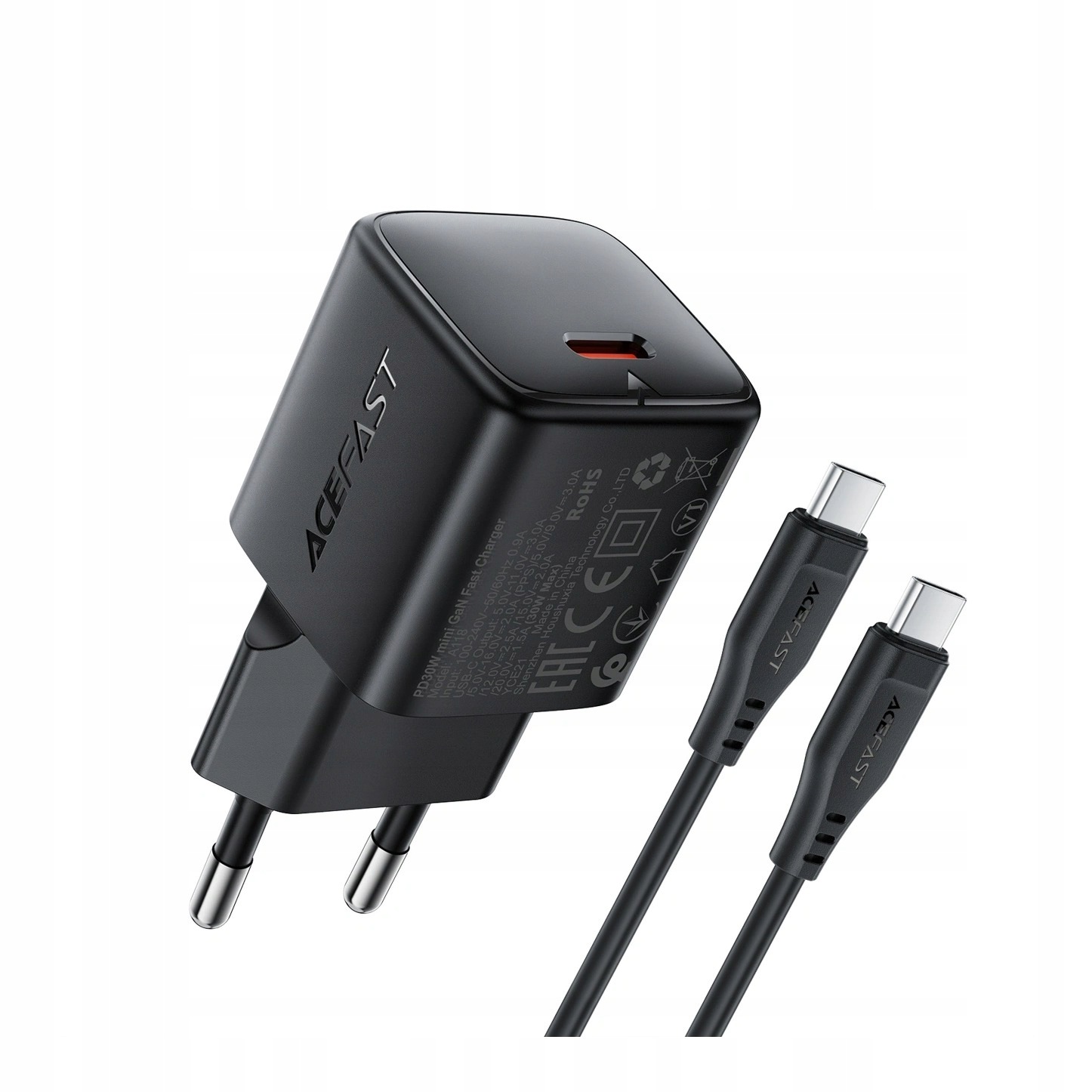 Síťová nabíječka 30W GaN Usb-c Acefast A118 s kabelem pro iPhone 1,2 m