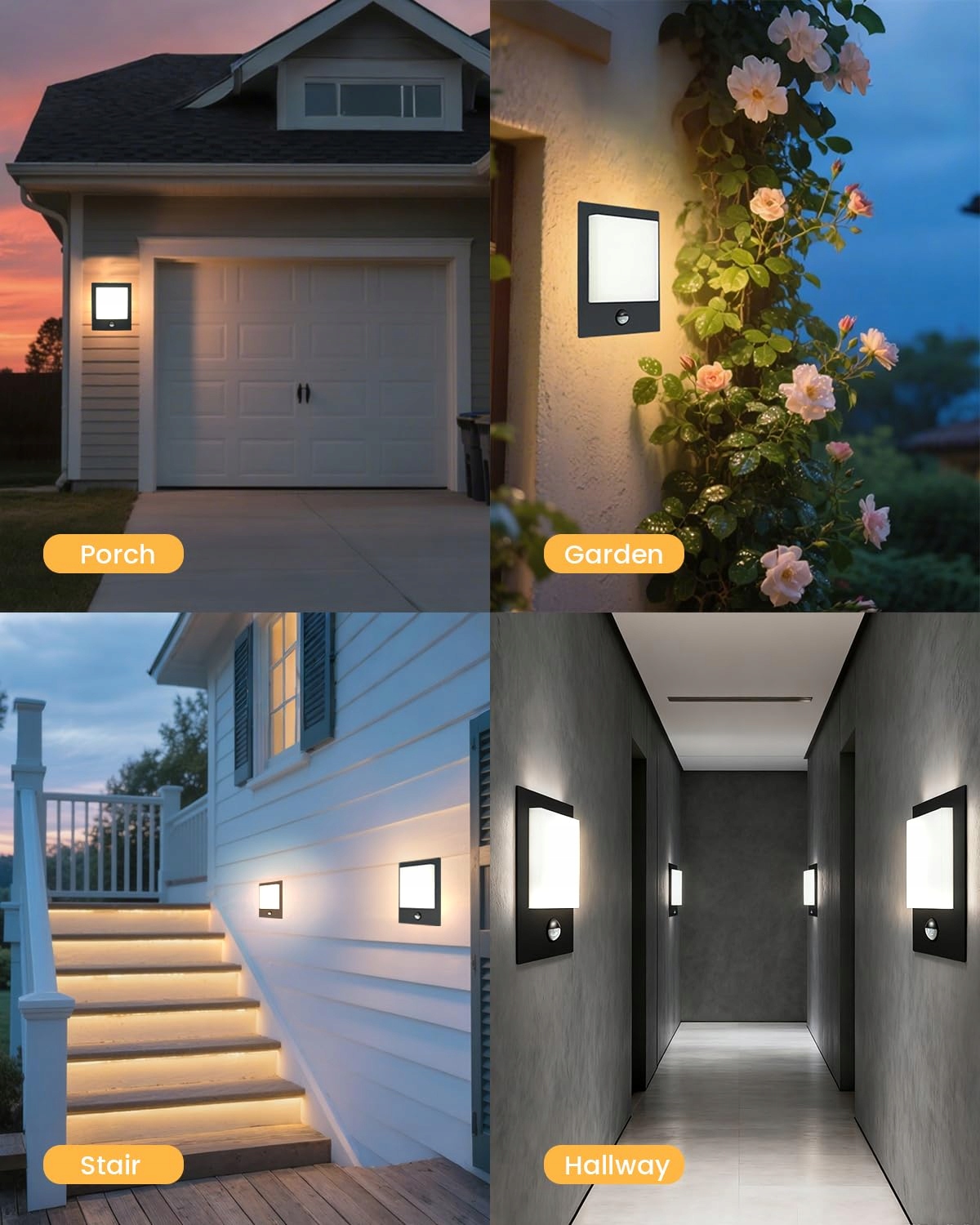 MULANDI Lampa Zewnętrzna Z Czujnikiem Ruchu 4000K IP44 Na Taras Ogród — miniatura 9