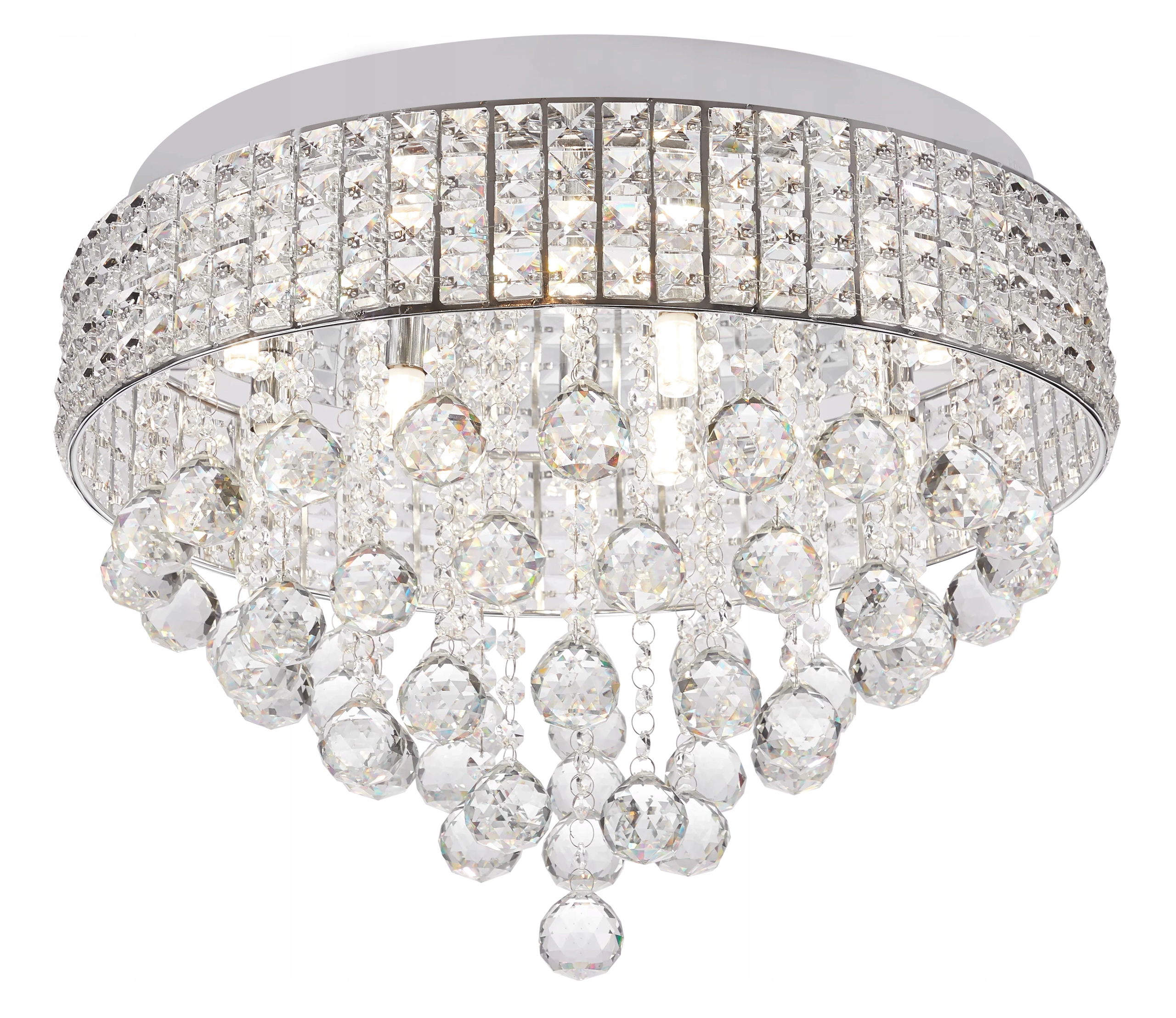 Zuma Line Capri Stropná lampa krištáľová 9xG9 Chróm 50 cm