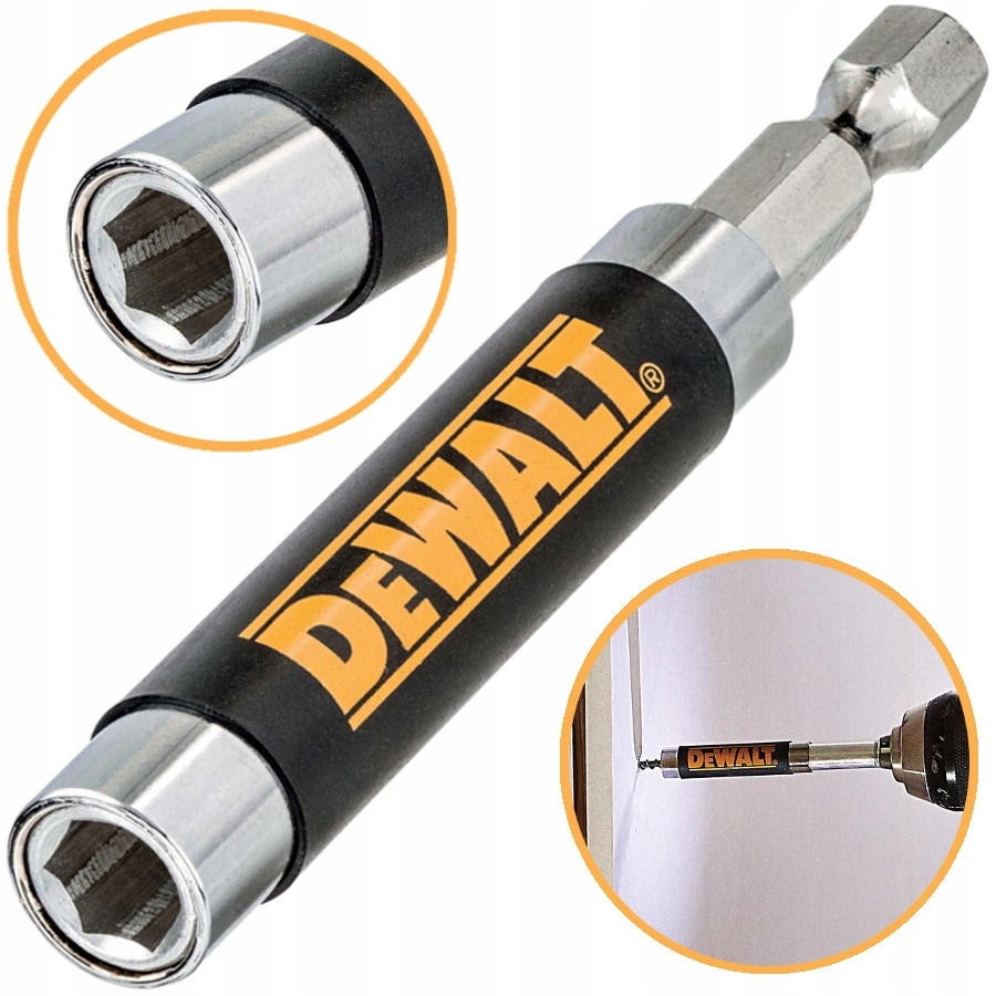 Uchwyt magnetyczny z prowadnicą 80mm DeWALT