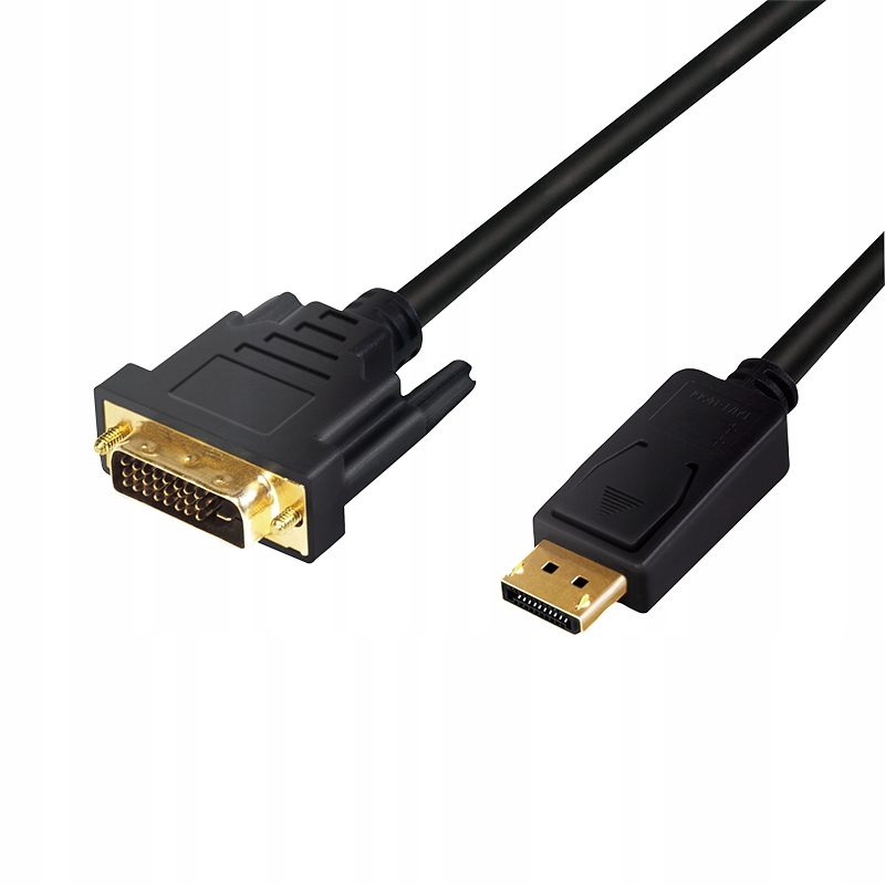 DisplayPort DVI-D kábel 1m LogiLink Full Hd 1080p 60Hz 24+1 Dual Link Hdcp