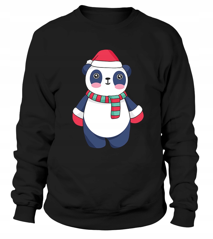 Pánská Mikina Vánoční Panda S Černá Dárek k Vánocům pro něj muže