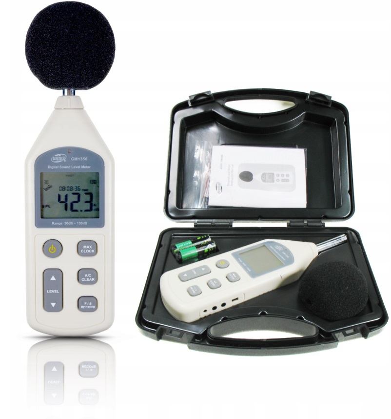 SONOMETR MIERNIK NATĘŻENIA DŹWIĘKU DECYBELOMIERZ HAŁASU USB PROGRAM PC