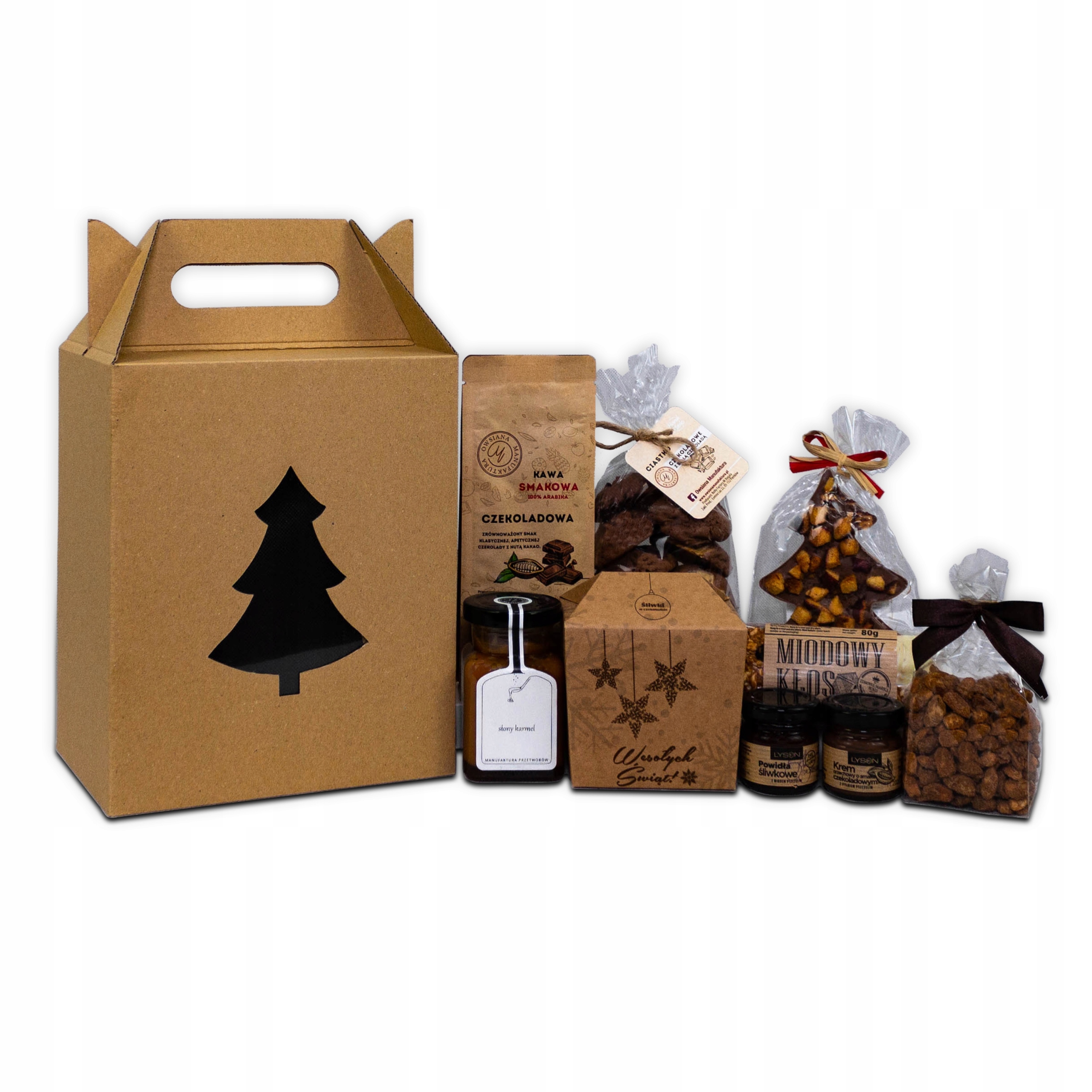 Levně Dárková sada , vánoční Kufřík káva , čokoláda , džem, smetana