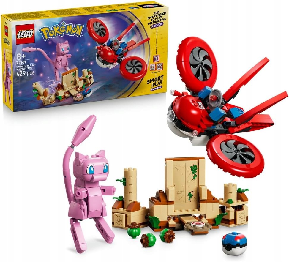 Lego Pokémon 72161 Mýtické hledání Mew Dron Smart Play 3 Tagy