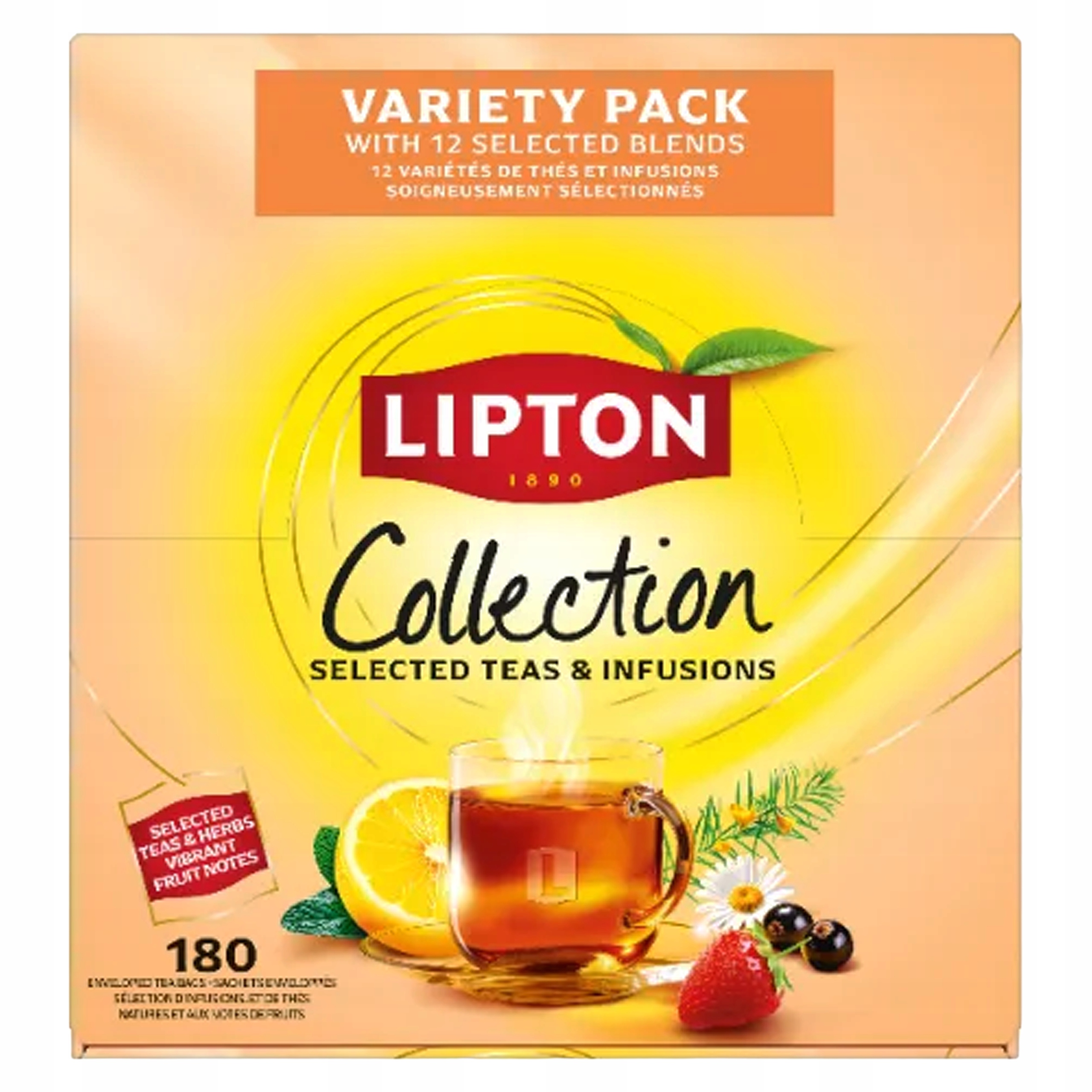 Zestaw 12 herbat i naparów Collection Lipton Variety Pack 180 kopert
