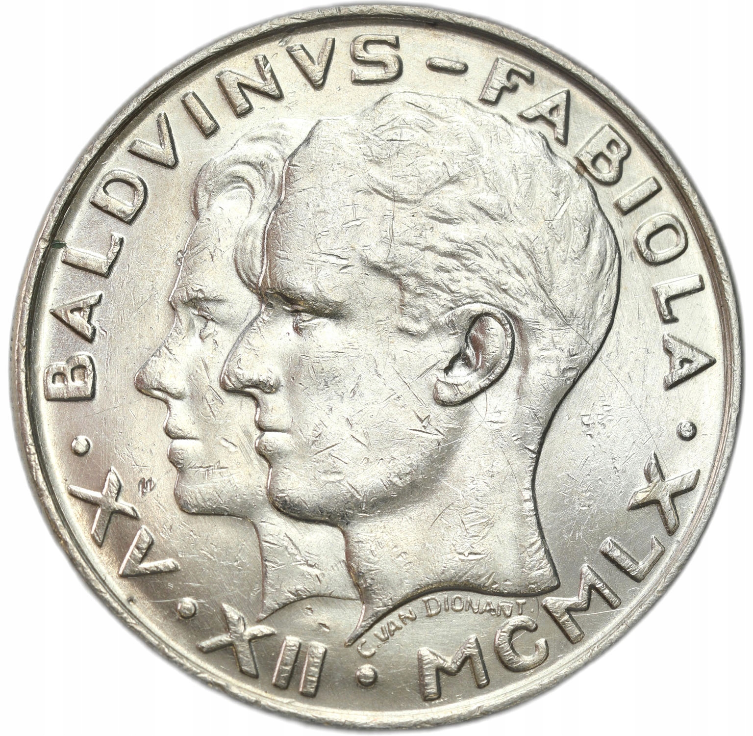 Belgia. 50 franków 1960 - SREBRO