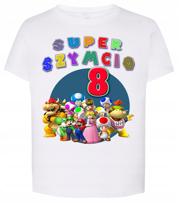 

Dziecięca Koszulka Mario 3/4 Lat Urodziny