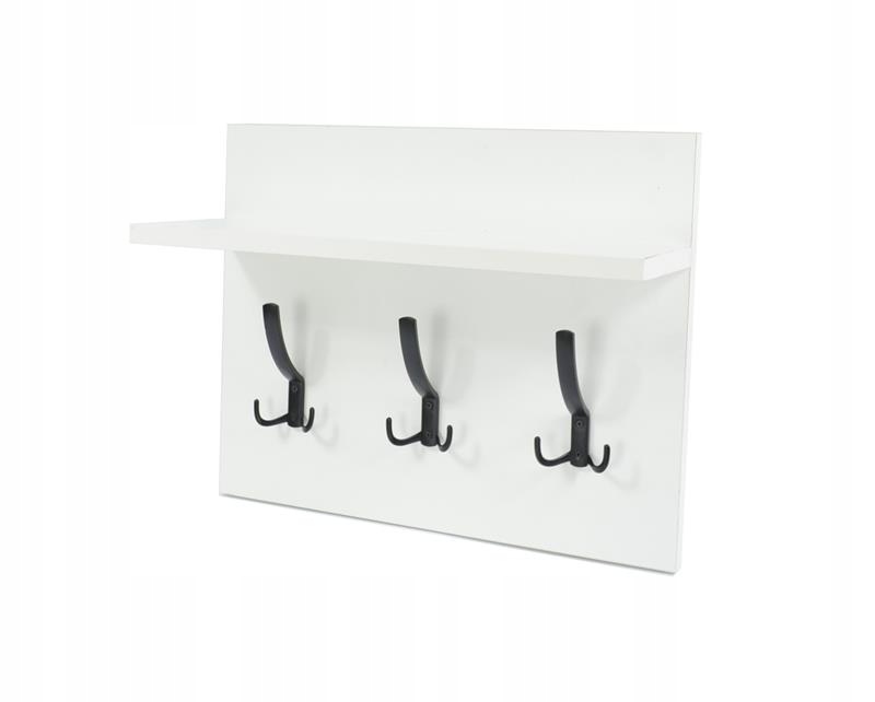 WIESZAK Z PÓŁKĄ BIAŁY 50x40 PRZEDPOKÓJ GARDEROBA