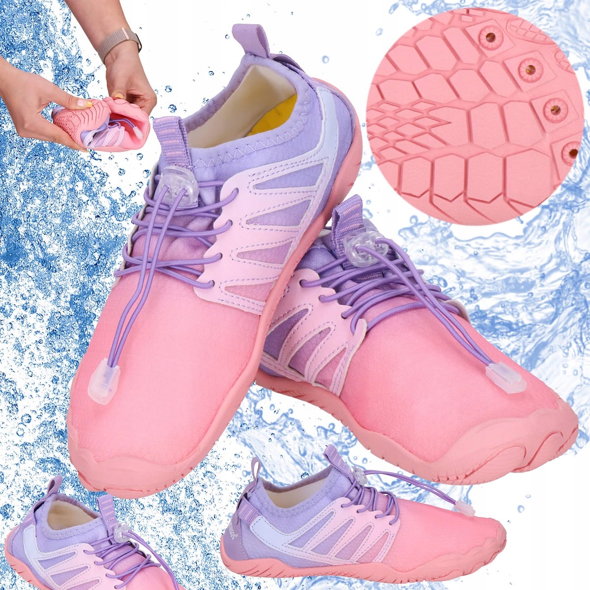 BUTY DO WODY PŁYWANIA NA PLAŻĘ KAJAK RAFĘ JEŻOWCE PLAŻOWE DAMSKIE r. 37 PRO Stan opakowania oryginalne