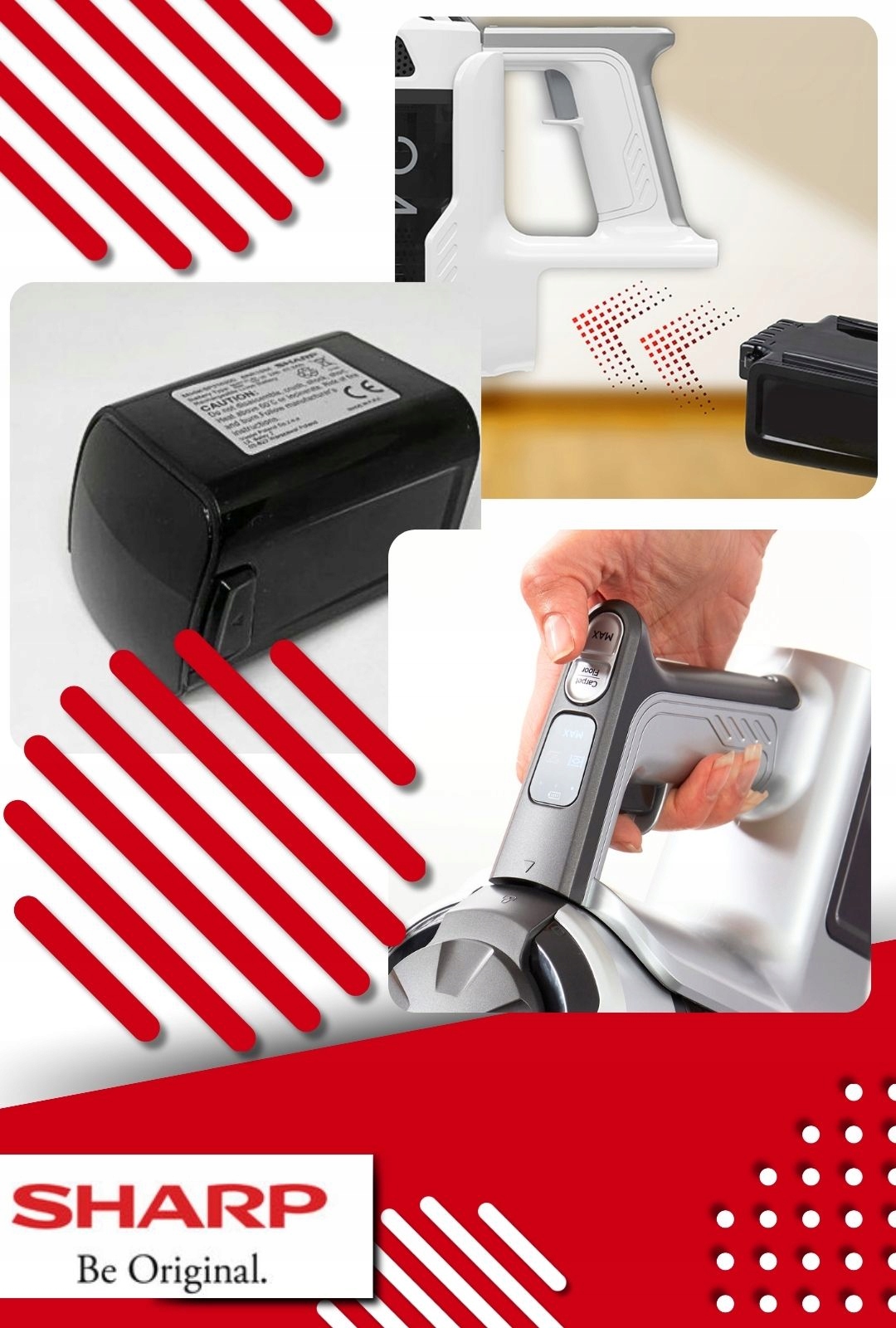 SHARP Odkurzacz Pionowy Przewodowy Bezworkowy SA-VP4000WS z funkcją mycia Kod producenta SA-VP4000WS