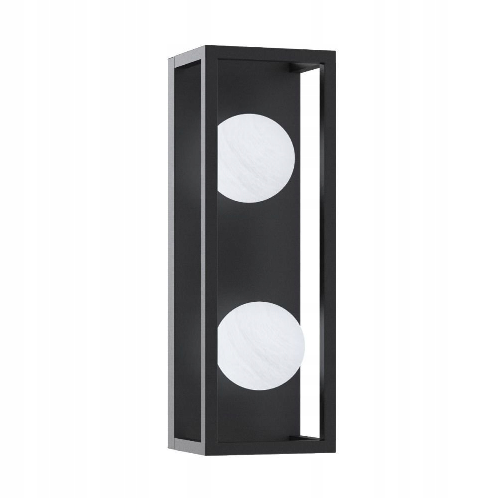 Inovatívna nástenná lampa Piro s dvoma svietiacimi mesiacmi v obývačke