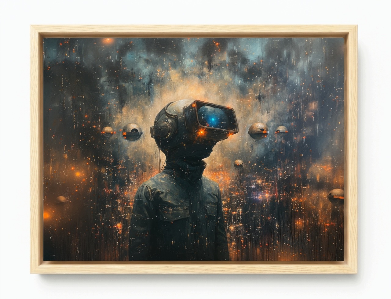 Obraz Rama American Box Cyberpunk Vr Sci-fi Metaverse Digital Art 80x60