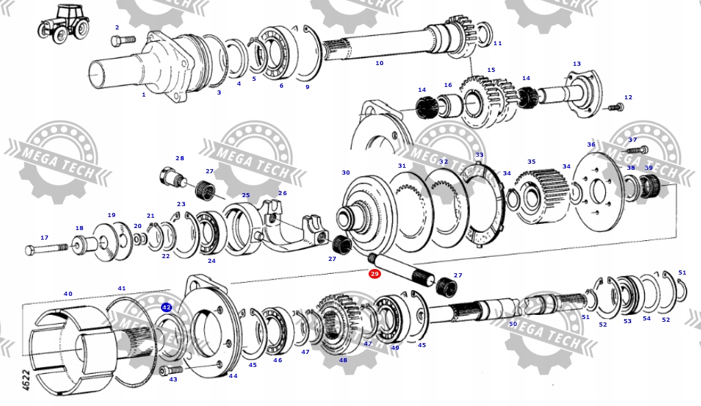 WAŁEK SPRZĘGŁA WOM FENDT 178109220010 Numer katalogowy części 178109220010