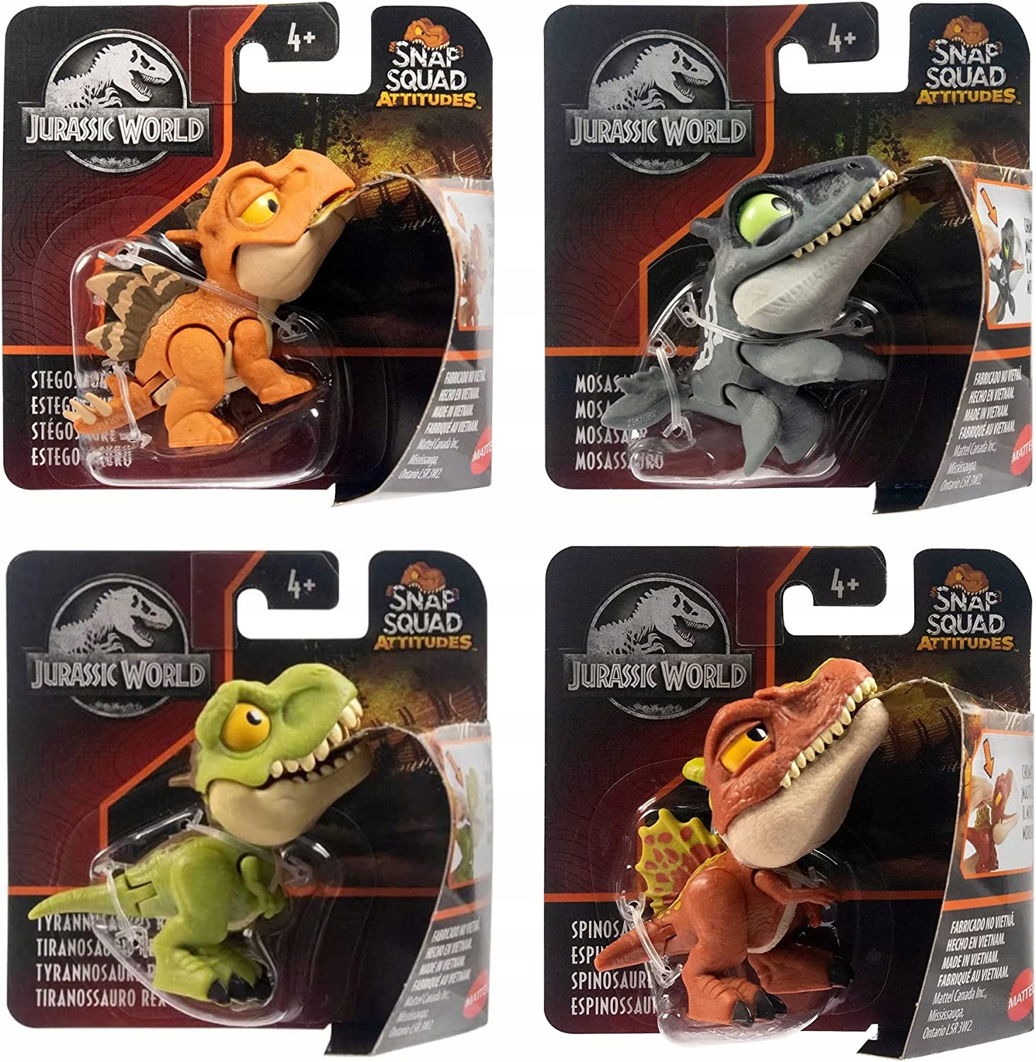 

Jurassic World Snap Squad Figurka Zestaw 4 Szt
