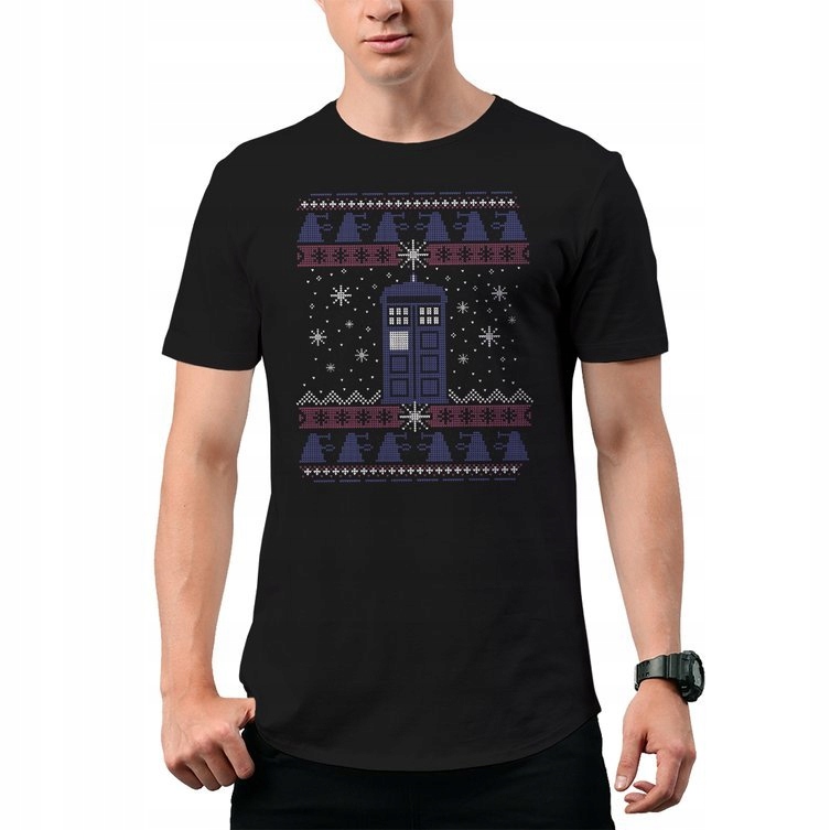 

Koszulka T-Shirt Knitted Tardis Dr Who L