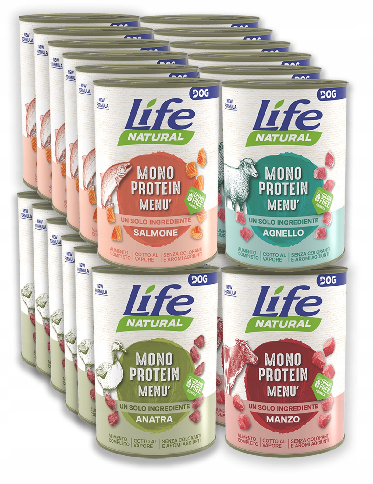 Life Dog Monoprotein Krmivo pro psy konzerva 400 g MIX 24 ks