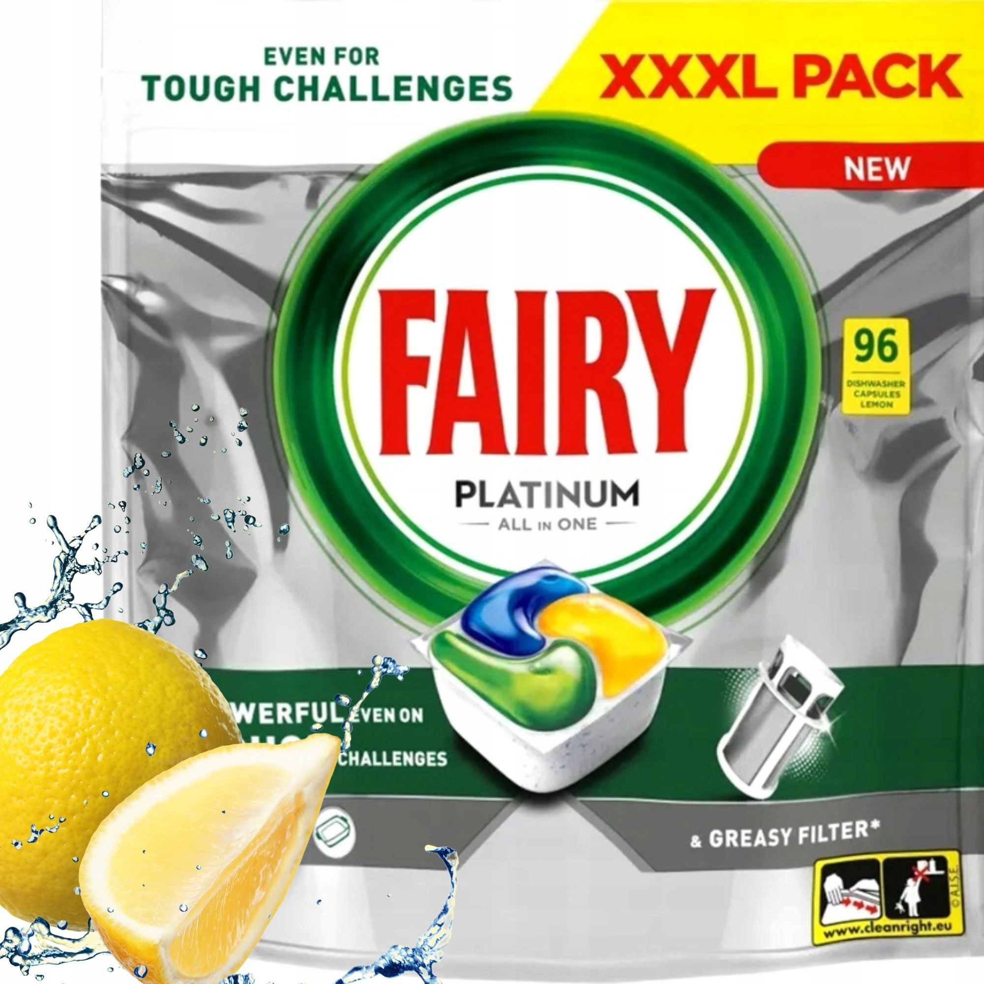 Kapsułki Do Zmywarki Fairy Platinum All In One 96 Szt